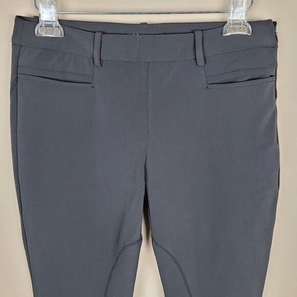 Theory Junius Mandatory Stretch Pants Trousers Dark Gray Size 6 - Picture 3 of 13